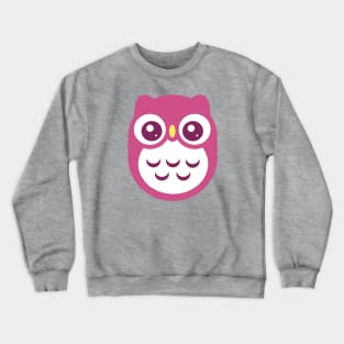 Purple Cute baby Owl Crewneck Sweatshirt